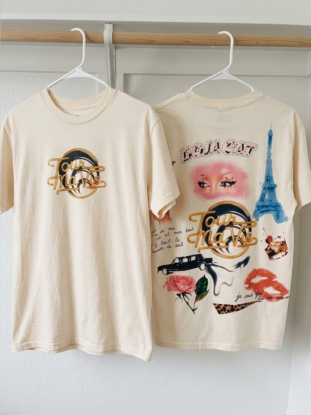 Doja Cat 2026 Tour Ma Vie Cream Airbrush T-Shirt Reprint